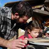 Atelier menuiserie avec les Bambins des bois et jeux en bois géants