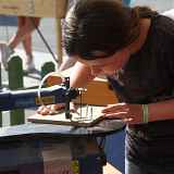 Atelier menuiserie avec les Bambins des bois et jeux en bois géants