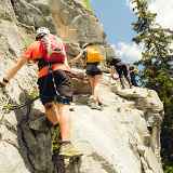 Sortie collective de via ferrata avec le Bureau des Guides