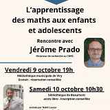 Rencontre / l'apprentissage des maths aux enfants et adolescents