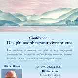 Conférence : Des philosophes pour mieux vivre.
