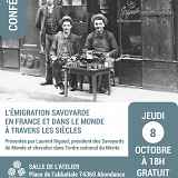 Conférence : « L’émigration savoyarde en France et dans le monde à travers les siècles »