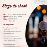 Stage de chant