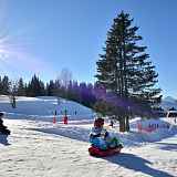 Piste de luge au plateau d'Agy
