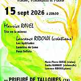 Concert en trio violon, violoncelle et piano
