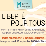 Liberté Pour Tous - Exposition de textes