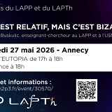 Conférence : "Tout est relatif, mais c'est bizarre"