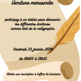 Atelier d'écriture