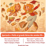 Spectacle partir en livre : petits et grands héros des années 90