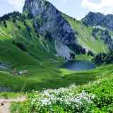 Randonnée au crépuscule au lac d'Arvouin