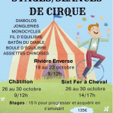 Stages / Séances de cirque - La Rivière - Enverse