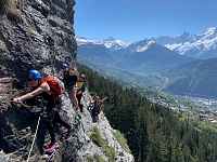 La via ferrata de Curalla avec le Bureau des Guides de Sallanches