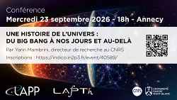 Conférence : Une histoire de l’Univers du Big Bang à nos jours et au-delà