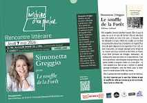 Rencontre littéraire avec Simonetta Greggio pour "Le Souffle de Forêt"