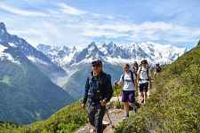 Randonnée pédestre collective à Megève