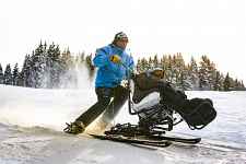 Découverte du domaine skiable de Combloux en Tandemski / Tandem’flex