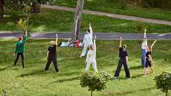 Pratique de qi gong plein air