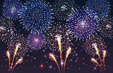 Feux d'artifices de la fête nationale du 13 juillet