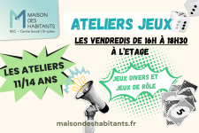 Ateliers 11-14 ans - Jeux