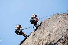 Escalade au rocher des Tines