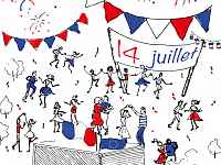 Lac bleu, blanc , rouge - Fête nationale
