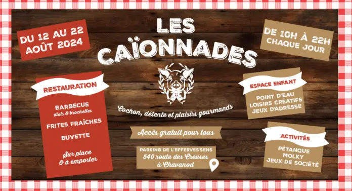 Diots, brochettes, apéro et jeux du 12 au 22 août à Chavannod